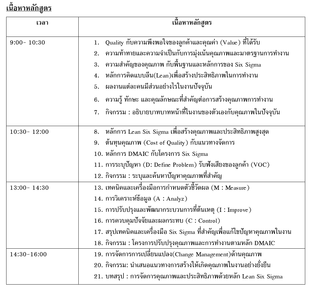หลักสูตร :การบริหารกระบวนการผลิต(Production Process)ที่มีประสิทธิภาพ ...